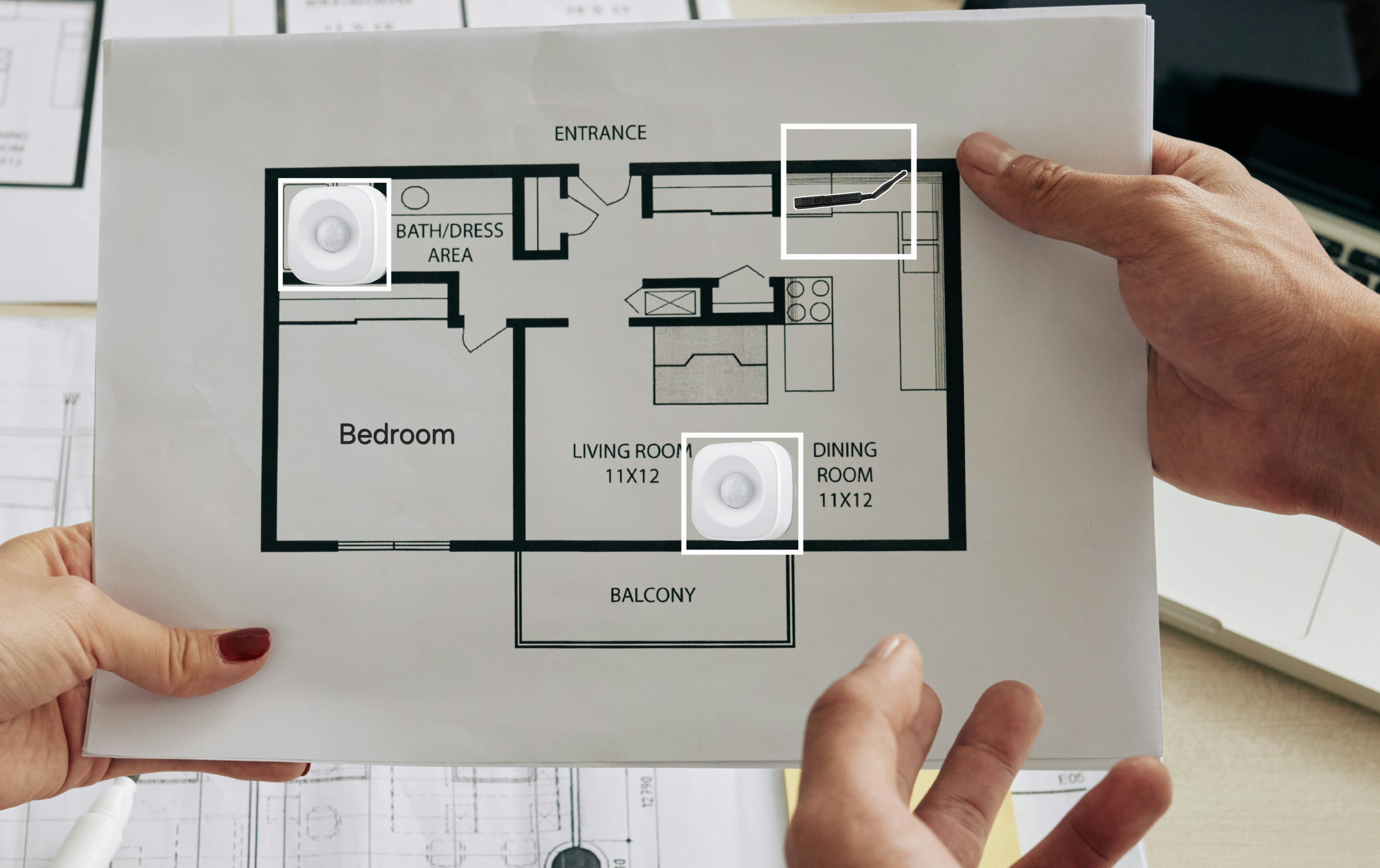 Chuffty room sensor hub for seniors safety and wellness